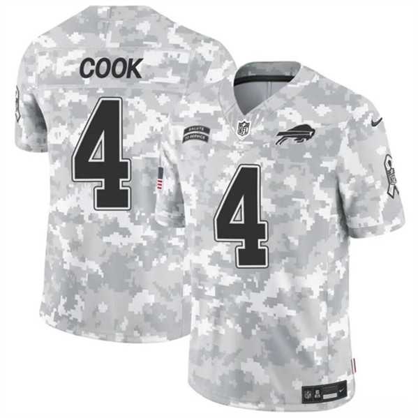 Men%27s Buffalo Bills #4 James Cook 2024 F.U.S.E. Arctic Camo Salute to Service Limited Stitched Jersey Dzhi